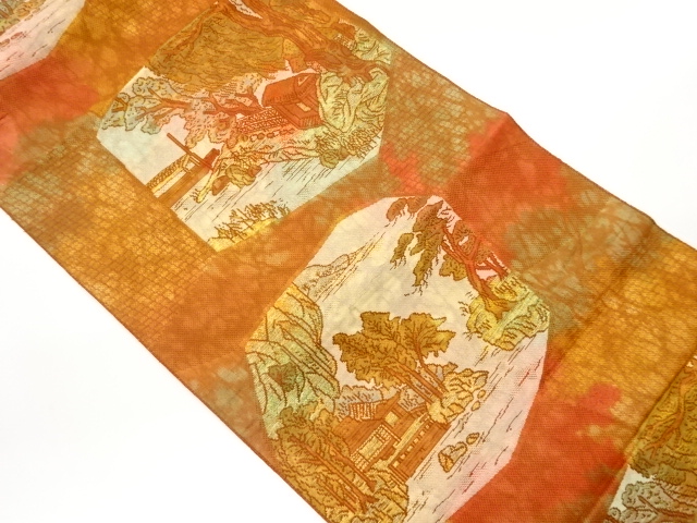 JAPANESE NAGOYA OBI / CHIKUZEN HAKATA / WOVEN BOAT